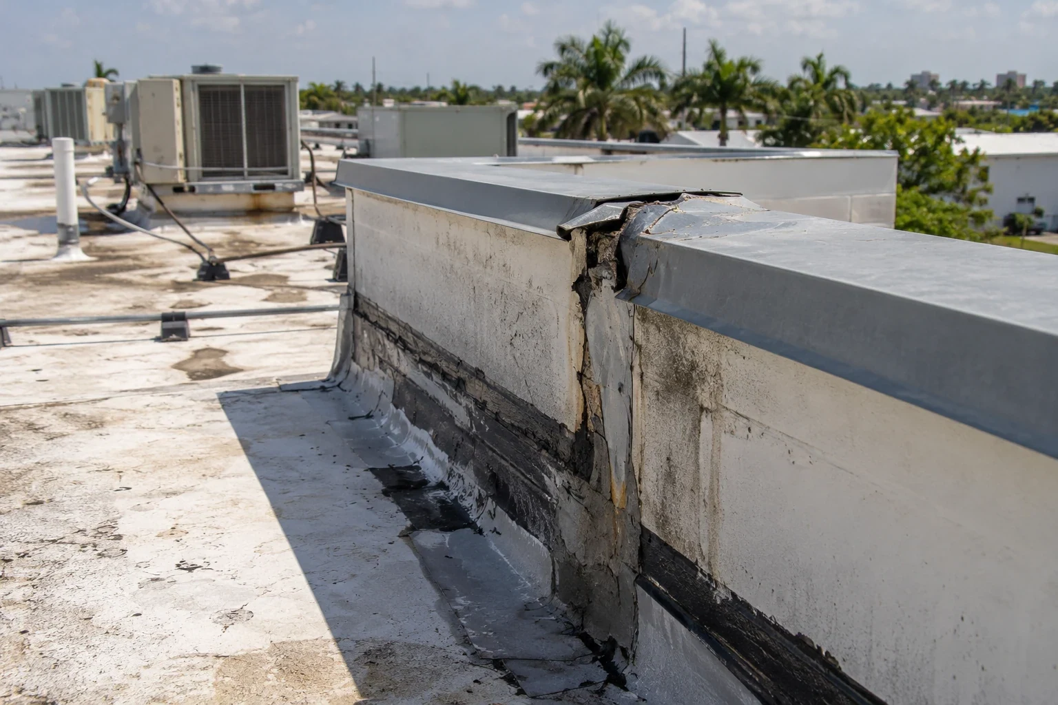 Commercial Roof Membrane Puncture Repair in Plantation, FL